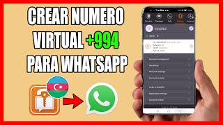 Como crear NÚMERO VIRTUAL 994 Whatsapp DE AZERBAIYÁN 🇦🇿 MÉTODO 2024 [upl. by Lesko]