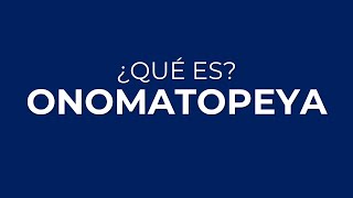 ¿Qué es una ONOMATOPEYA [upl. by Sykes]