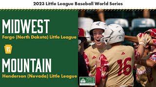 North Dakota vs Nevada  2023 Little League Baseball World Series Game 20 [upl. by Abbot261]