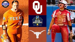 1 Oklahoma vs Texas Highlights  WCWS Finals Game 2  2022 College Softball Highlights [upl. by Wickman]