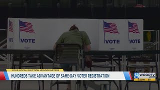 Grand Rapids residents make use of sameday voter registration [upl. by Godber449]