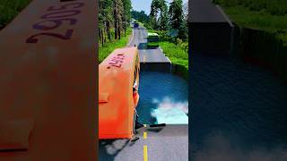 Challenge the buses to cross the devastating water slope bngcrashes automobile beamngdrive games [upl. by Enajaras344]