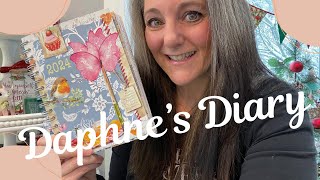 Daphne’s Diary 2024 with ASMR flip through end Chatty Intro [upl. by Annerahs]