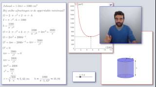 Optimaliseren  Een voorbeeld met een cilinder [upl. by Elconin465]