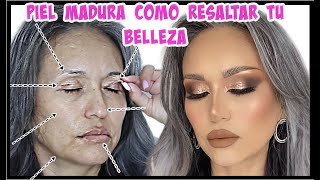 MAQUILLAJE CLASICO FAVORECEDOR A PIEL MADURACOMO OCULTAR LA FLACIDEZ DE TUS OJOS [upl. by Eedyaj]