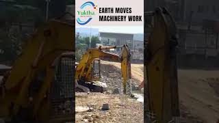 JCB excavation in progress carefully and effectively removing rock subscribe shorts trending [upl. by Ytirehc]