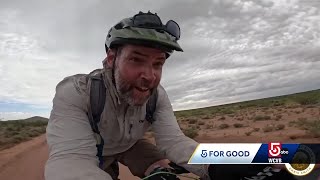 Mass man conquers 2700 mile Tour Divide bike ride despite being legally blind [upl. by Linder967]