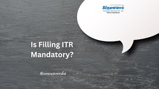 ITR Filing mandatory conditions [upl. by Naihs253]