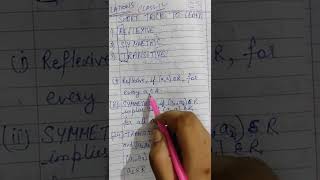 Short trick to understand reflexive symmetric and transitive ch1relation and function class12 [upl. by Dusza]