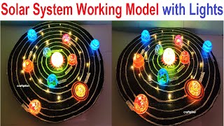 solar system working model for science exhibition with lights and stars  diy  craftpiller [upl. by Orella273]