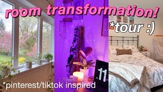 EXTREME ROOM MAKEOVER  TOUR 2021 aesthetic tiktokpinterest room tour [upl. by Notreve]