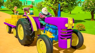 Roues sur le Tracteur Comptine et Dessin Animé pour Enfants par Little Treehouse [upl. by Delano]