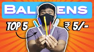 Top 5 Ball pen under 5 Rs🔥 [upl. by Juback]