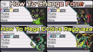 How To Mega Evolve Rayquaza And Change Zygarde To Complete Form In Pokemon Inflamed Red [upl. by Tammie101]