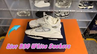 Dhgate Dio b30 white sneakers detail unboxing [upl. by Acirderf646]