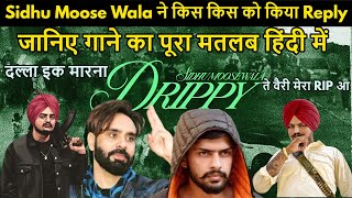 Drippy Meaning In Hindi  Sidhu Moose Wala  Mxrci  AR Paisley  Word To Word Explanation  Hindi [upl. by Cock]