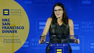 Leanne Pittsford Receives the HRC Equality Award at the 2023 HRC San Francisco Dinner [upl. by Mehetabel]