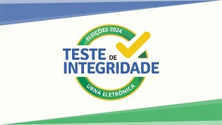 Teste de Integridade das Urnas Eletrônicas  Eleições 2024 [upl. by Sigismundo]