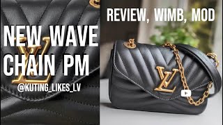 Louis Vuitton New Wave Chain Bag PM  Review Mod shots WIMB [upl. by Everett]