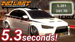 53 Seconds Evo X Tune Fastest Street Car In No Limit Drag Racing 20  Version 203 [upl. by Hadria28]