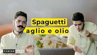 Spaguetti Aglio e Olio  Pasta con 5 ingredientes [upl. by Zigmund]