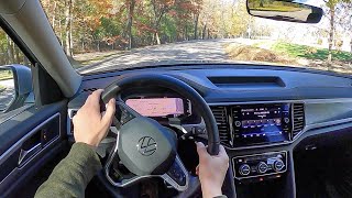 2021 Volkswagen Atlas V6 SEL RLine  POV Test Drive Binaural Audio [upl. by Etakyram638]