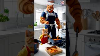 🐾Spaghetti King😸🍜 The Ultimate Kitchen Chaos 🍝😹Sauce EVERYWHERE 🍅 cat meow animation funny [upl. by Saudra748]