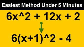 Converting Standard Quadratic Equations to Vertex Form Easy Tutorial [upl. by Leehar]