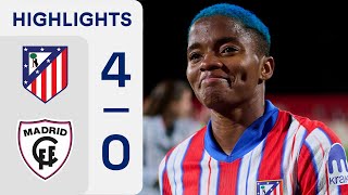 ATLÉTICO DE MADRID 4  0 MADRID CFF  RESUMEN LIGA F [upl. by Alrahc808]