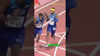 USA Wins Gold in Mens 4x100 World Championships New American Record top topplays olympics2024 [upl. by Tildi]