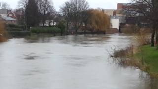 Heavy rainfall causes river to flood in Shrewsbury [upl. by Tereb]