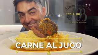 CARNE AL JUGO CON PURÉ SE PARTE CON CUCHARA QUEDA JUGOSA Y DELICIOSA [upl. by Berlauda537]