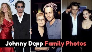 Actor Johnny Depp Family Photos with Former Spouse Partner Daughter Son Sister amp Parents [upl. by Heilner697]