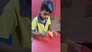 Camera dekh ke nervous ho gya bachha🤗origamicraftkidzeepreschoolkindergartenyoutubeshorts [upl. by Moody]