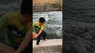 Chinese boy found fish in an amazing way  😱🤔 shorts shortsfeed [upl. by Ycnan885]