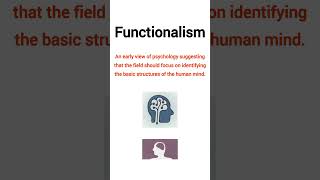 Functionalism  psychology functionalism shorts learn [upl. by Virge]