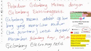 penjelasan perbedaan gelombang mekanik dengan gelombang elektromagnetik [upl. by Sherwynd]