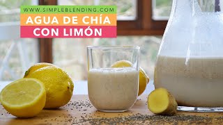 CÓMO HACER AGUA DE CHÍA  Agua de chía con limón  Bebida adelgazante con chía y limón [upl. by Nonnaehr]