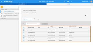 Imprimer la liste des RDV dun praticien dans CLICKDOCPRO [upl. by Kerk365]