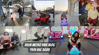 Our first time on a Metro train Vegas mall ah kan leng  vlog twins metrorail delhimetro [upl. by Ventura]