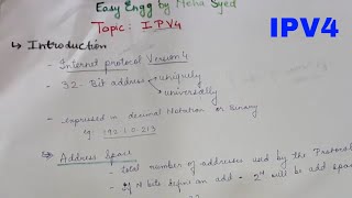 IPV4  Internet protocol version 4  What is IPv4  Explain IPv4easyengineeringbynehasyed1406 [upl. by Rosane]