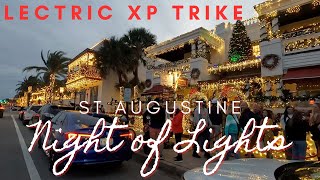 Lectric XP Trike  Night of Lights St Augustine Florida [upl. by Tupler]