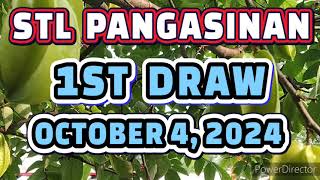 STL PANGASINAN RESULT TODAY 1ST DRAW OCTOBER 4 2024 12PM  FRIDAY [upl. by Nnaeus863]