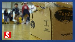 Kings Academy first graders collect cans of food for The Branch of Nashville [upl. by Hsiekal]