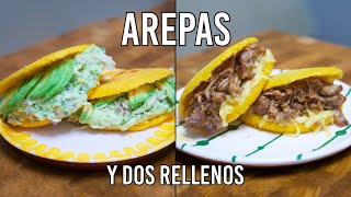 Cómo hacer AREPAS y mis dos rellenos favoritos [upl. by Aicaca620]