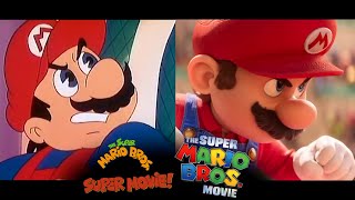 Super Mario Bros Movie Trailer  Cartoon vs Official [upl. by Miki]