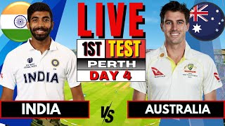 IND vs AUS Test India vs Australia 1st Test Day 4  Live Score amp Commentary  IND vs AUS BGT 2024 [upl. by Ennair]