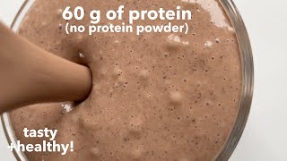 Protein Smoothie without protein powder 🤯 vegan recipes [upl. by Annis]