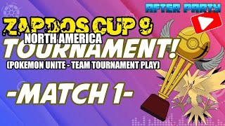 Pokemon Unite NORTH AMERICA  ZAPDOS CUP GAME 1  9 TEAM TOURNAMENT PLAY [upl. by Odlabso]