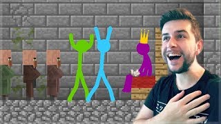 REACTING TO AMAZING ANIMATION Vs MINECRAFT STICKMAN vs VILLAGERS Minecraft Animations [upl. by Samalla]